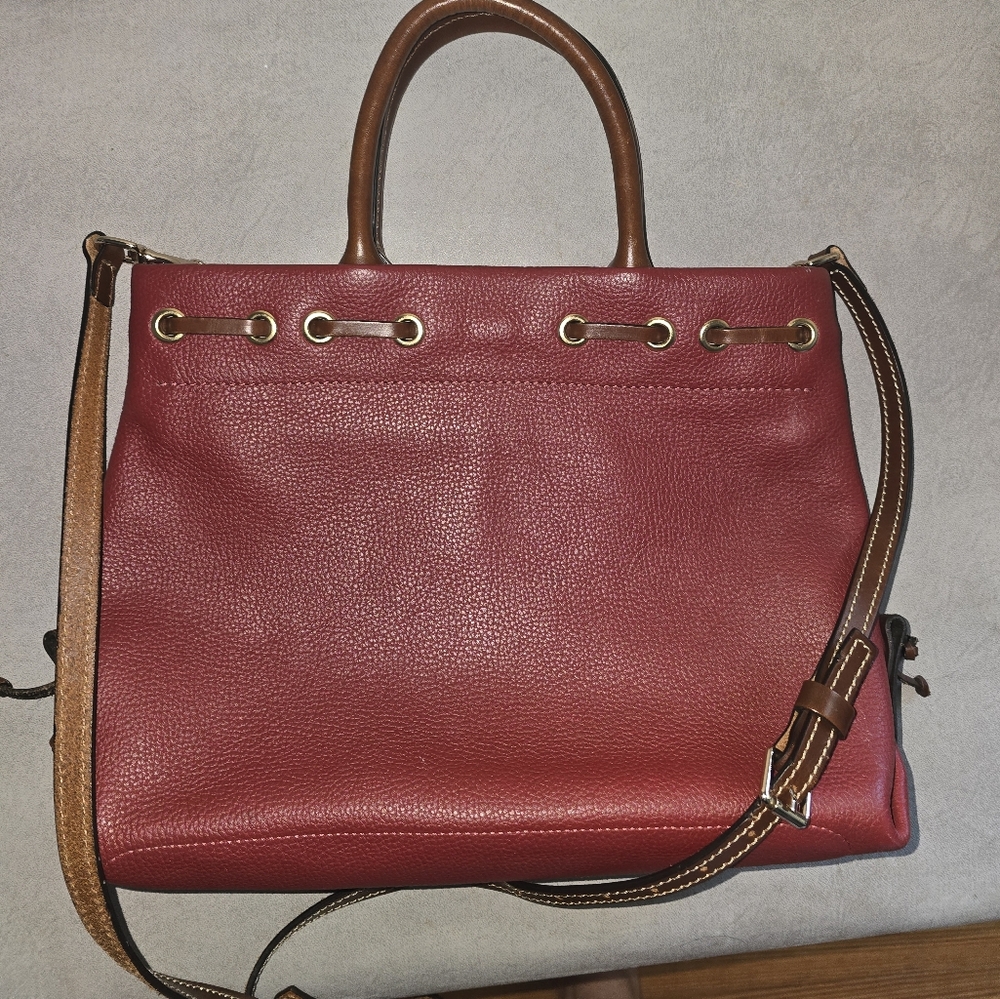Dooney & Bourke Burgundy Leather Tote/Crossbody - Picture 11 of 13